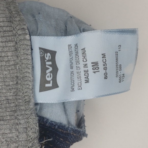 3/$30 LEVI'S Lined Elastic waist Bermuda Long Jean Denim Shorts - Picture 6 of 6